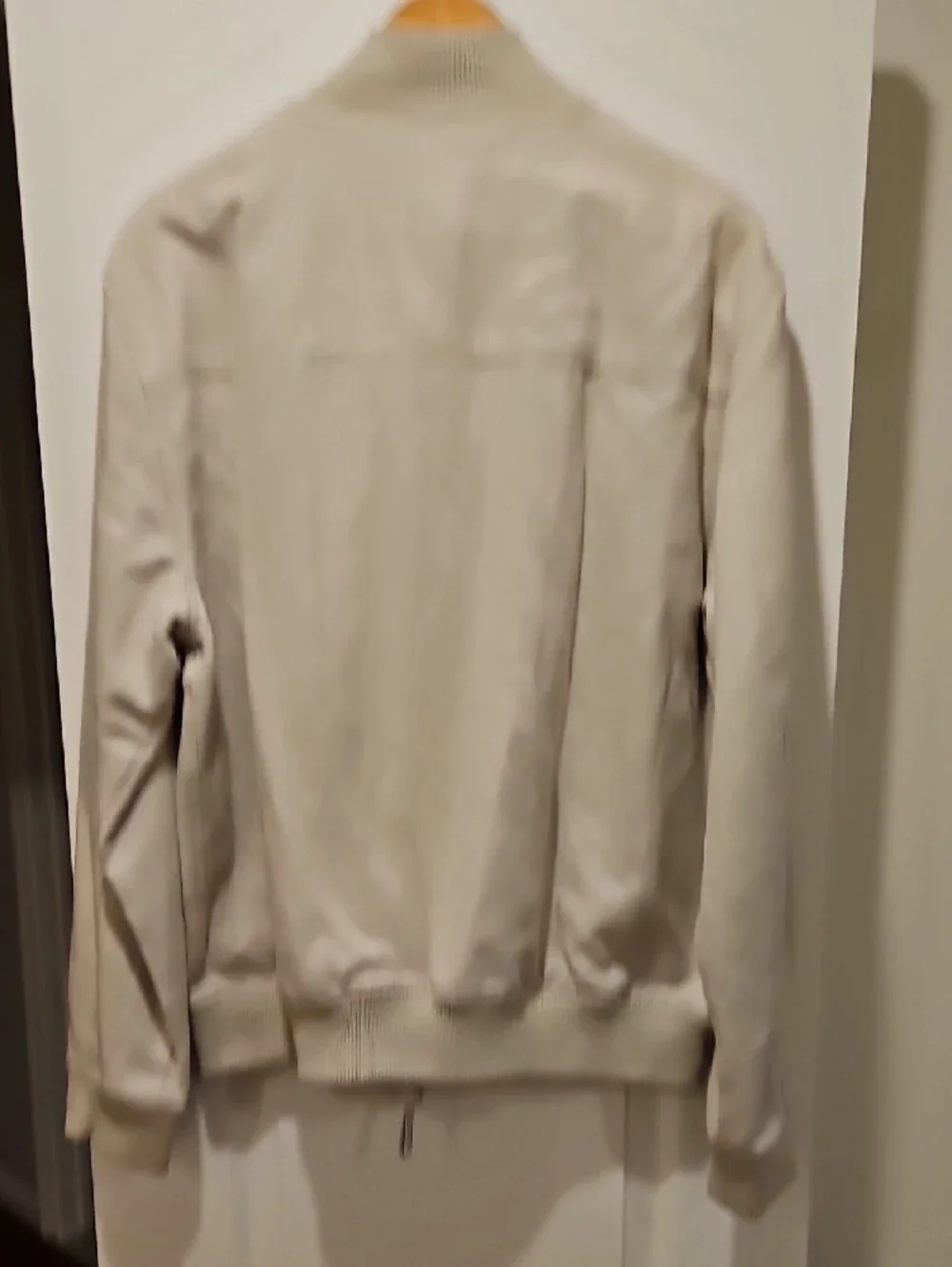 Banana Republic Men's Zip-Up Bomber Sweater in Beige